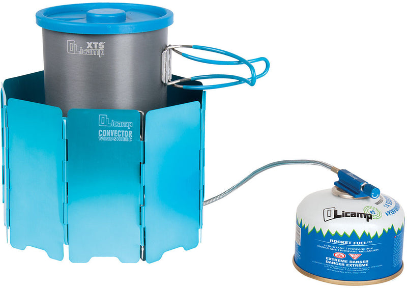 Load image into Gallery viewer, Olicamp Convector Windshield - Blue: Essential Backpacking Stove Accessory
