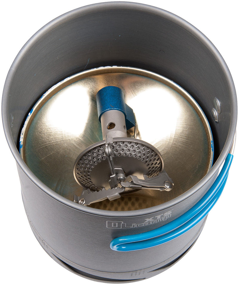 Load image into Gallery viewer, Olicamp Kinetic Ultra Titanium Stove with XTS Pot Combo - Lightweight Backpacking Stove Set
