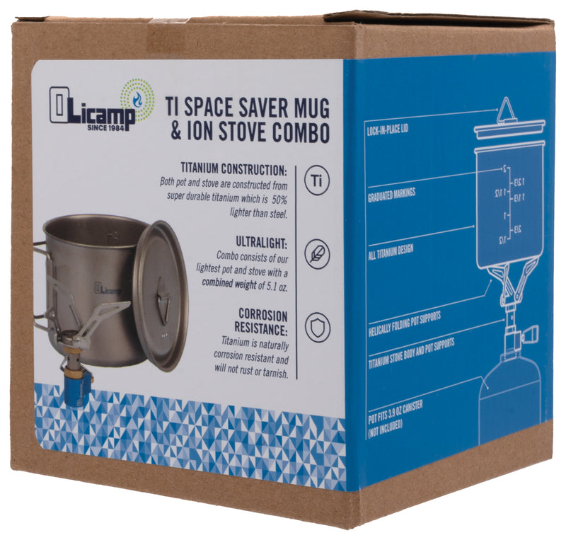Load image into Gallery viewer, Olicamp Ion Stove with Titanium 550 Space Saver Mug Combo
