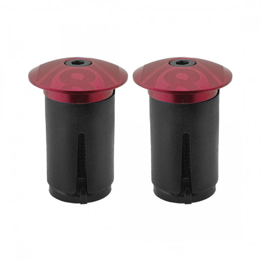 Origin8 Alloy Locking Bar End Plugs Locking Anodized Red