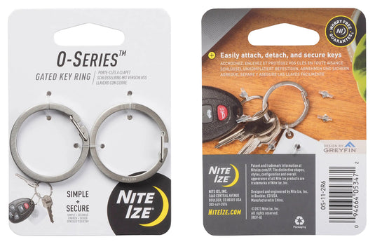 Nite Ize O-Series Gated Key Ring - 2 Pack: Secure Your Keys with Ease