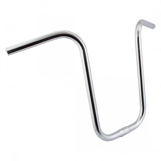 Sunlite HiRise Chrome Handlebar 1in 25in Rise 13.75in Chrome Steel Cruiser