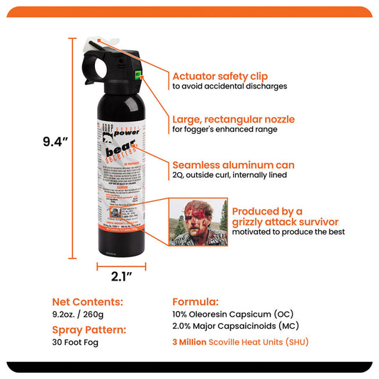 Udap 9.2oz Bear Spray with Holster - Stay Safe in the Great Outdoors!