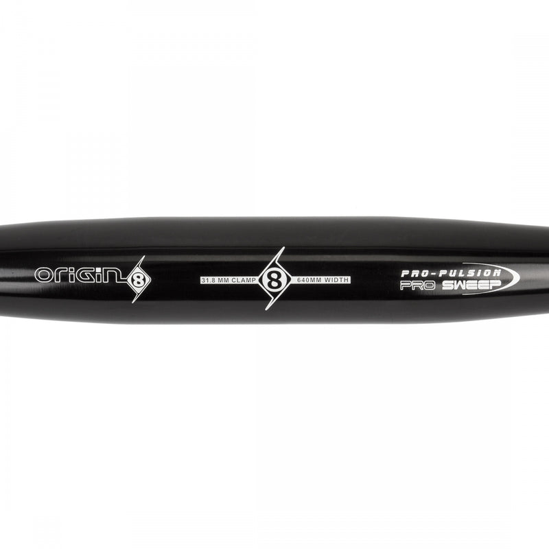 Load image into Gallery viewer, Origin8 Pro Pulsion Flat Handlebars Black 31.8mm 640mm AL6061 Back Sweep 6°
