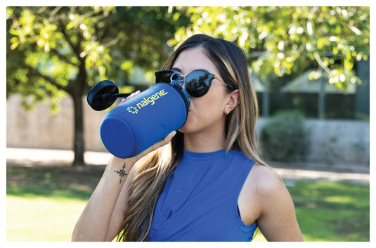 Nalgene 32oz Bottle Sleeve in Blue - Keep Your Hydration Game Strong!