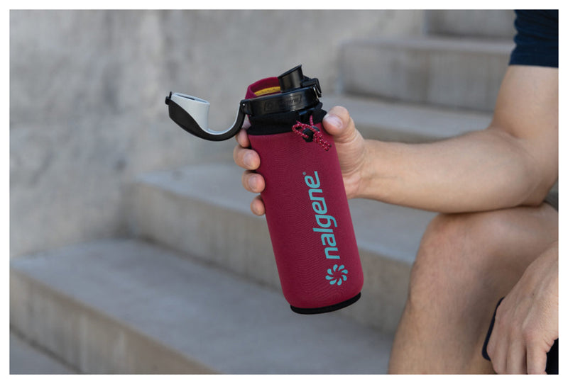 Load image into Gallery viewer, Nalgene 24oz OTF Bottle Sleeve in Red Bud - Stay Hydrated in Style!
