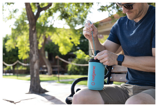 Nalgene 32oz Water Bottle with Sleeve - Capri Teal