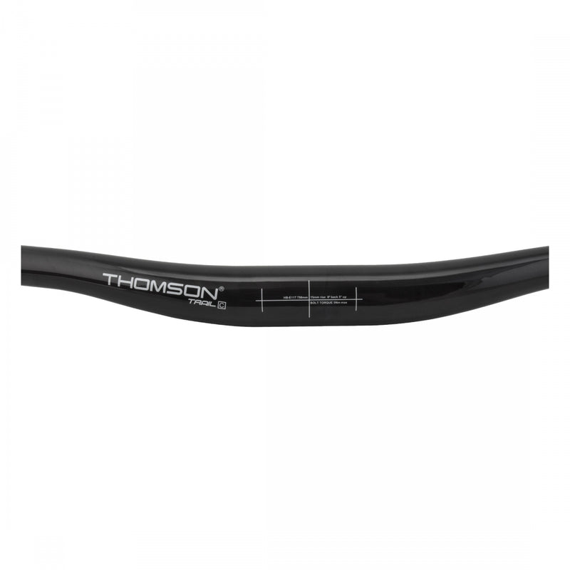 Load image into Gallery viewer, Thomson MTB Carbon Fiber Trail Handlebar 750mm 15mm Rise 31.8 Black Carbon Fiber
