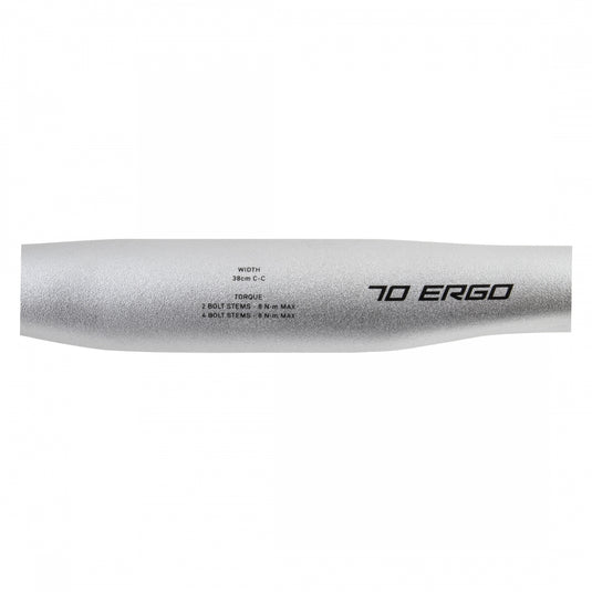 Zipp Service Course 70 Ergo Drop Handlebar 31.8mm Clamp 38cm Silver Aluminum