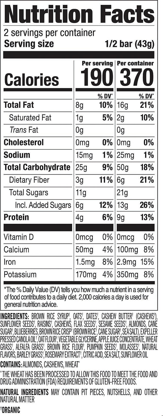 Probar Superberry/Greens Meal Bar - Nutritious Energy Food Pack of  12