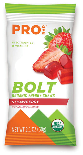 Probar Bolt Organic Energy Chews Bolt Organic Chews Strawberry Energy Food