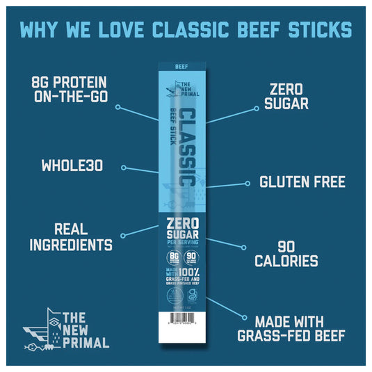 The New Primal Original Beef Stick: A Delicious Meat Snack on the Go!