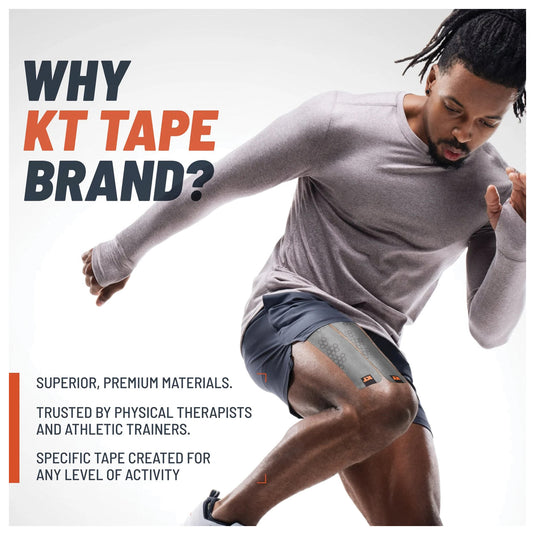 Kt Tape Pro Oxygen 10" Precut Titanium - Advanced Support for Active Lifestyles