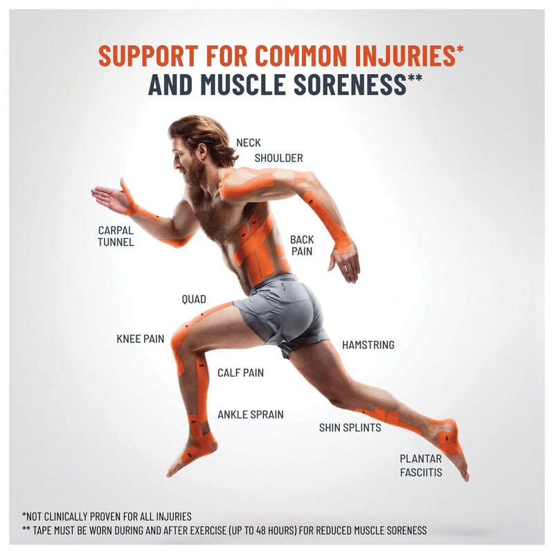 Load image into Gallery viewer, KT Tape Pro Ex 20 Ct 10" Precut Tan - Support and Relief for Active Lifestyles
