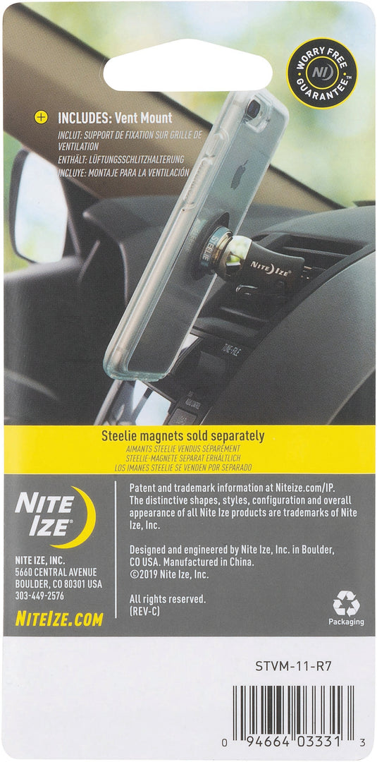 Nite Ize Steelie Vent Mount - Secure and Convenient Car Phone Holder