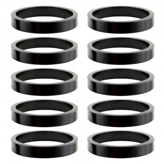 Pack of 2 Origin8 Alloy Headset Spacers 1` x 5mm Spacer Black