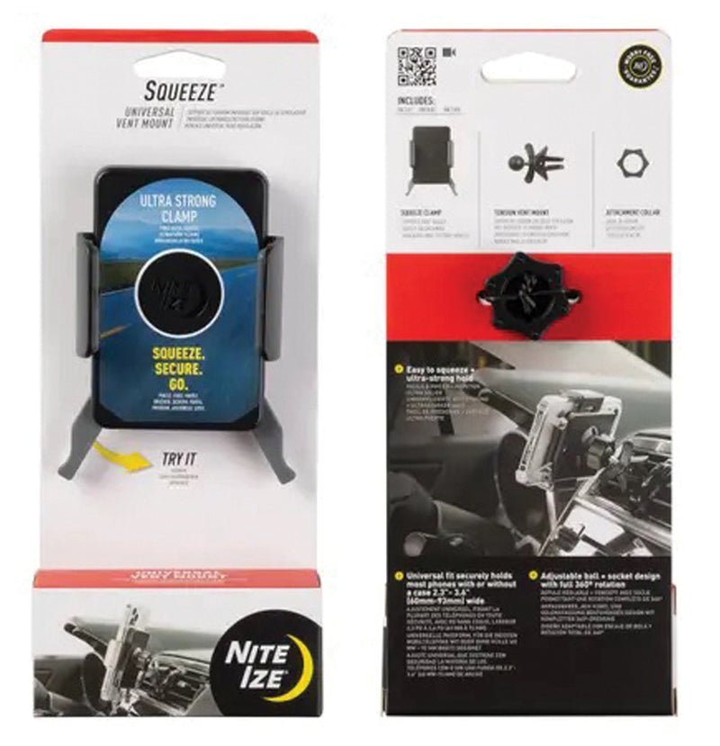 Load image into Gallery viewer, Nite Ize Squeeze Universal Vent Mount - Secure and Convenient Car Phone Holder
