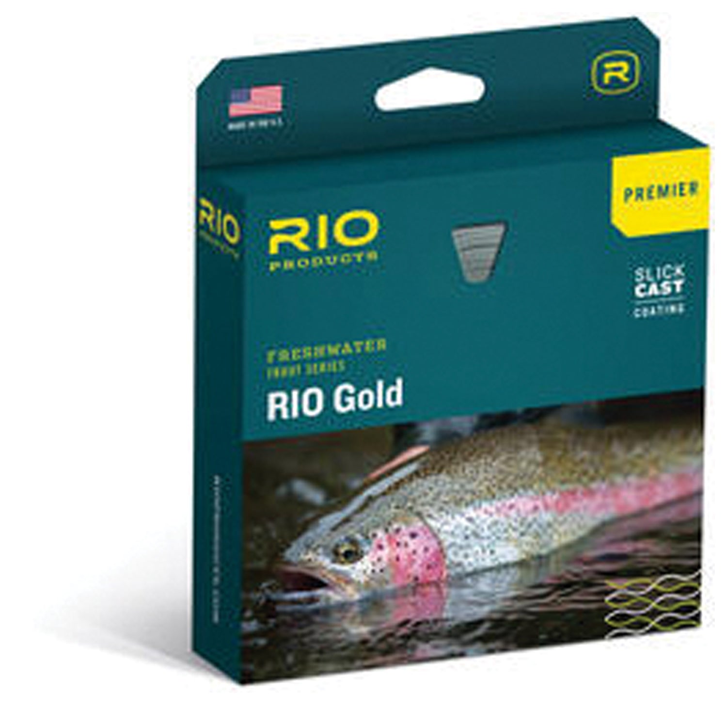 Rio Premier Rio Gold WF4F Fly Line - Moss & Gold, Smooth Casting