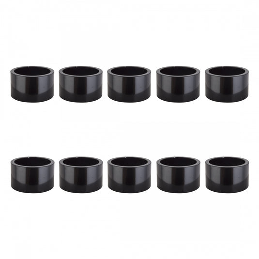 Pack of 2 Origin8 Alloy Headset Spacers 1-1/8` x 20mm Spacer Black