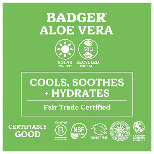 Badger Badger Aloe Vera Gel - Soothing 4 Oz. Gel for Skin Care