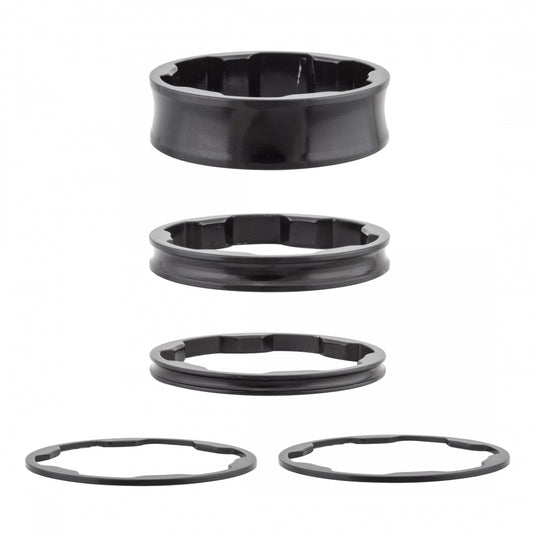 Pack of 2 Box Components Box Two Stem Spacers 1-1/8` Black