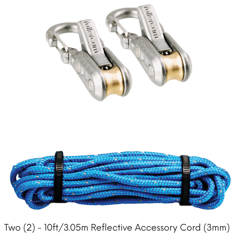 Load image into Gallery viewer, Rollercam Rope Roller 2-Pack with Paracord - Ultimate Gear for Smooth and Secure Rope Management
