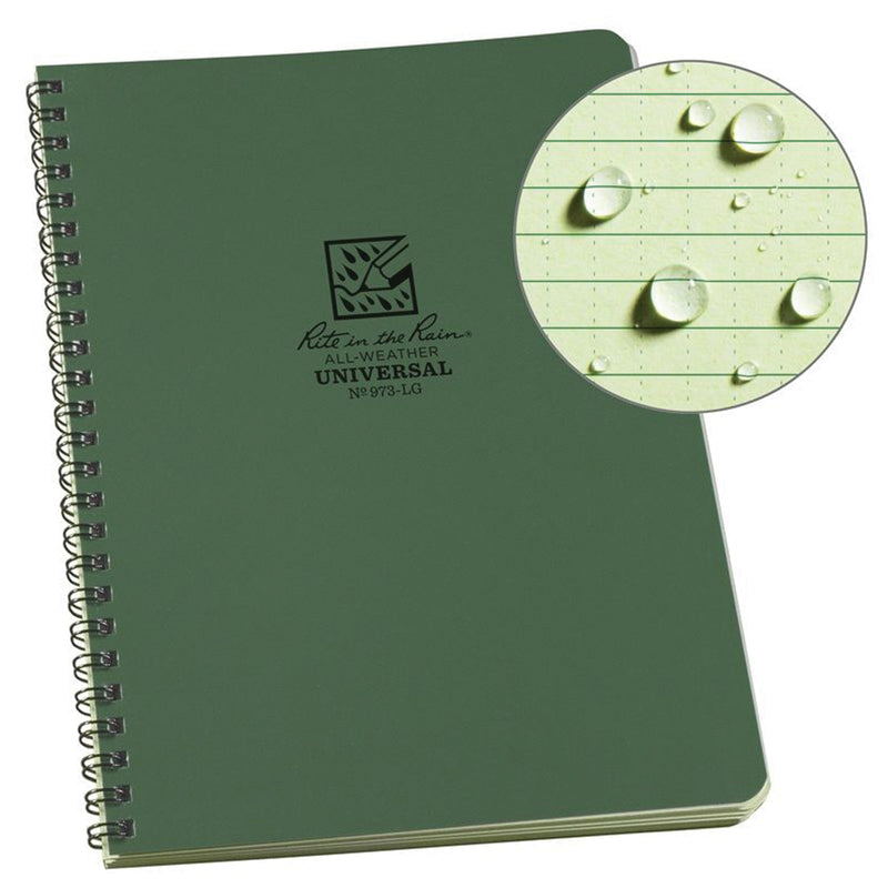 Load image into Gallery viewer, Rite in the Rain All-Weather Spiral Notebook - Green, 6 5/8 x 8 1/2

