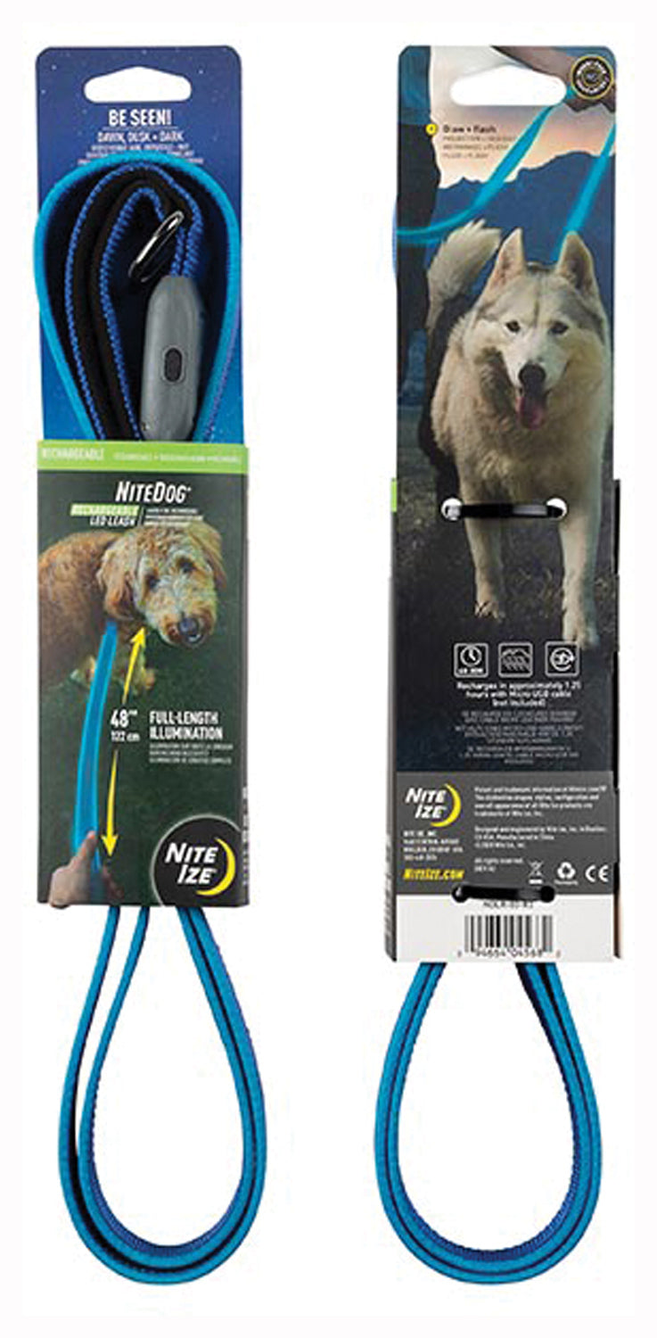Load image into Gallery viewer, Nite Ize NiteDog RC LED Leash in Blue - Keep Your Pup Safe and Visible at Night!
