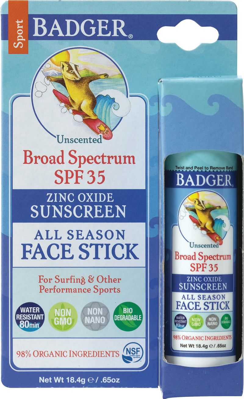 Load image into Gallery viewer, Badger SPF 35 Clear Sport Sunscreen Stick - 0.65 oz, Water Resistant, Broad Spectrum Protection
