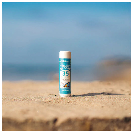 Badger SPF 35 Clear Sport Sunscreen Stick - 0.65 oz, Water Resistant, Broad Spectrum Protection