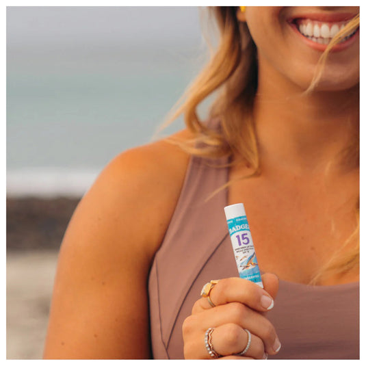 Badger Clear Zinc Lip Balm Stick SPF 15 - Natural Sun Protection for Your Lips