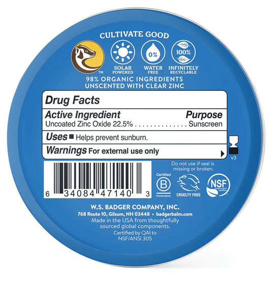 Badger Pls Sunscreen Balm SPF 40 - 2.4 oz