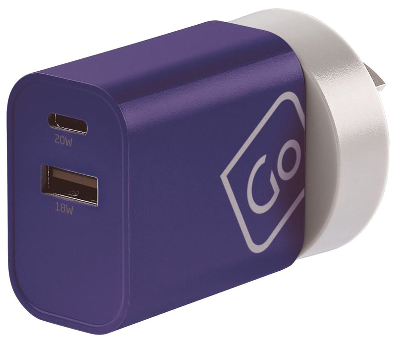 Load image into Gallery viewer, Go Travel Worldwide USB-A &amp; USB-C Charger: Stay Powered Up Anywhere!
