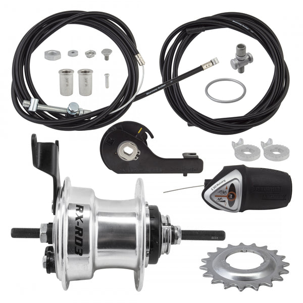 Sturmey Archer RXRD3 3-Speed Internal Hub with 70mm Drum Brake Kit