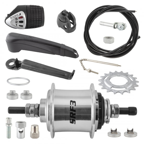 Sturmey Archer 3-Speed Internal Hub Kit - Aluminum, Freewheel
