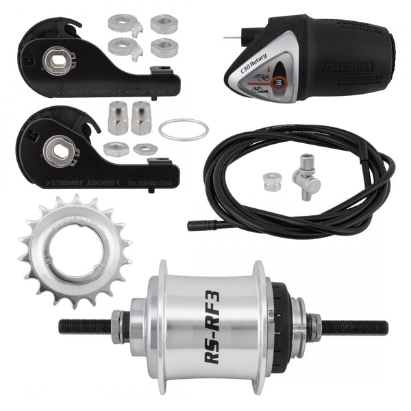 Sturmey Archer 内装変速機　３段　汎用キット一式 Sturmey Archer 3-Speed Internal Gear Hub Kit | Aluminum, Rotary