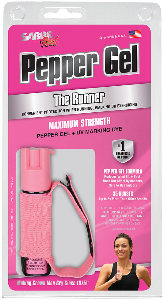 Sabre Red Gel Runner Spray - Pink Self Defense Spray for Active Lifestyles