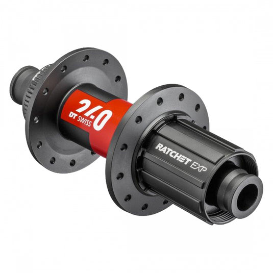 DT Swiss 240 EXP Rear Hub - 12 x 142mm, Center-Lock, HG 11 Road, Black/Red, 28H, 36pt