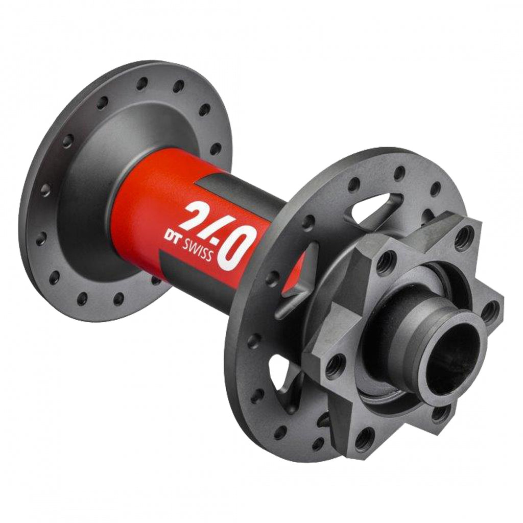 DT Swiss 240 Front Hub - 15 x 110mm, 6-Bolt Disc, Black/Red, 28h