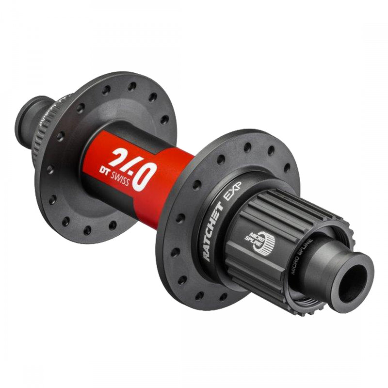 Load image into Gallery viewer, DT Swiss 240 EXP Rear Hub - 12 x 148mm Center-Lock Micro Spline Blk/Red 32H 36pt
