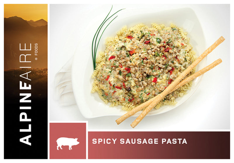 Load image into Gallery viewer, Alpine Aire Spicy Sausage Pasta: A Flavorful Adventure in Every Bite!
