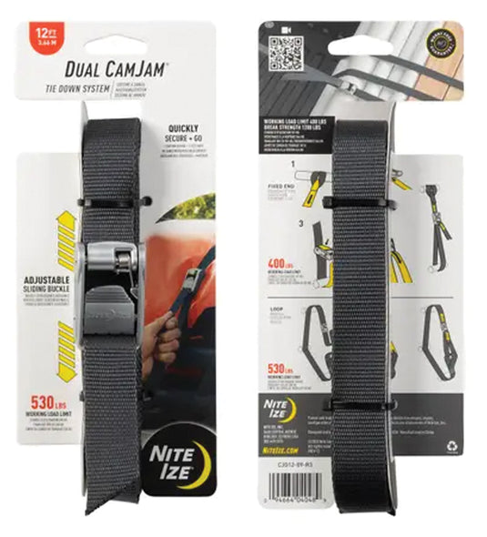Nite Ize Dual Camjam Tie Down 8 Ft Strap - Secure Your Gear with Ease!