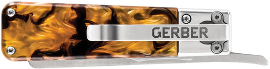 Gerber Jukebox Tortoise Shell Pocket Knife - Stylish and Functional