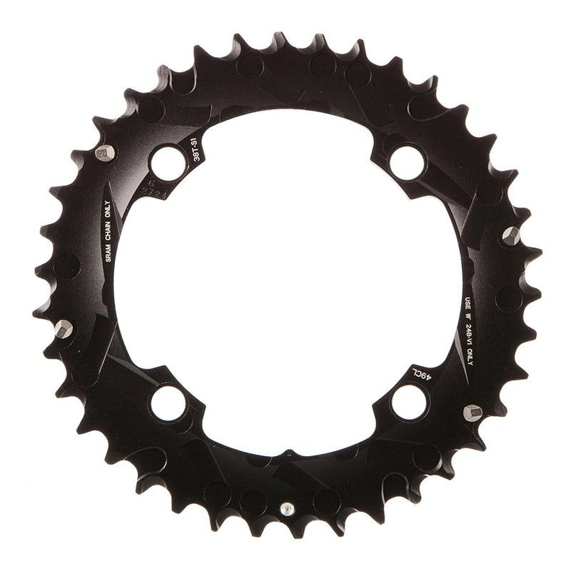 Load image into Gallery viewer, SRAM/Truvativ X0 and X9 Chainring 38T 104 BCD 10-Speed GXP Aluminum Black
