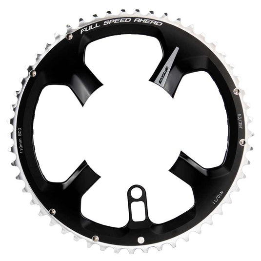 FSA K-Force Super ABS Road 53T Chainring, Alloy, Black, Shimano 10/11p., BCD: 110mm, For FSA ABS cranksets only
