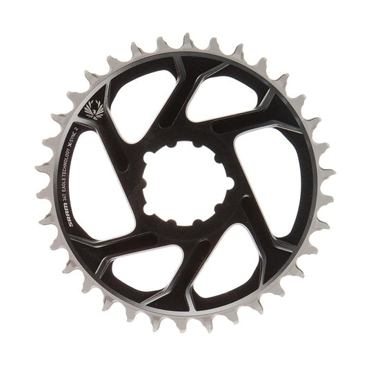 SRAM Eagle Chainring Teeth: 34, Speed: 11/12, BCD: Direct Mount, Aluminum, Lunar/Polar Grey, 6mm
