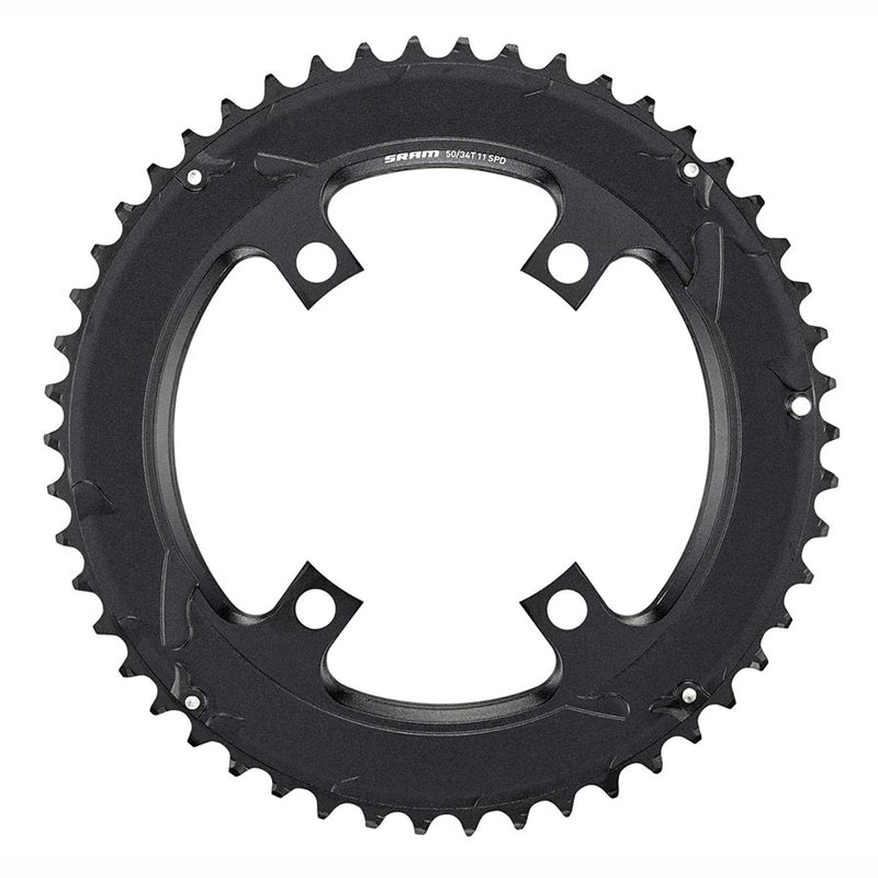 Load image into Gallery viewer, SRAM Chainring 50t 110 BCD Asymmetric 11-Speed Aluminum Black Road Cross
