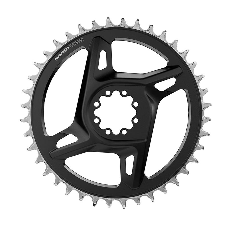 Load image into Gallery viewer, SRAM RED X-Sync Chainring - 38t, 12/13-Speed, 8-Bolt Direct Mount, 6.5mm Offset, Black/Silver, E1
