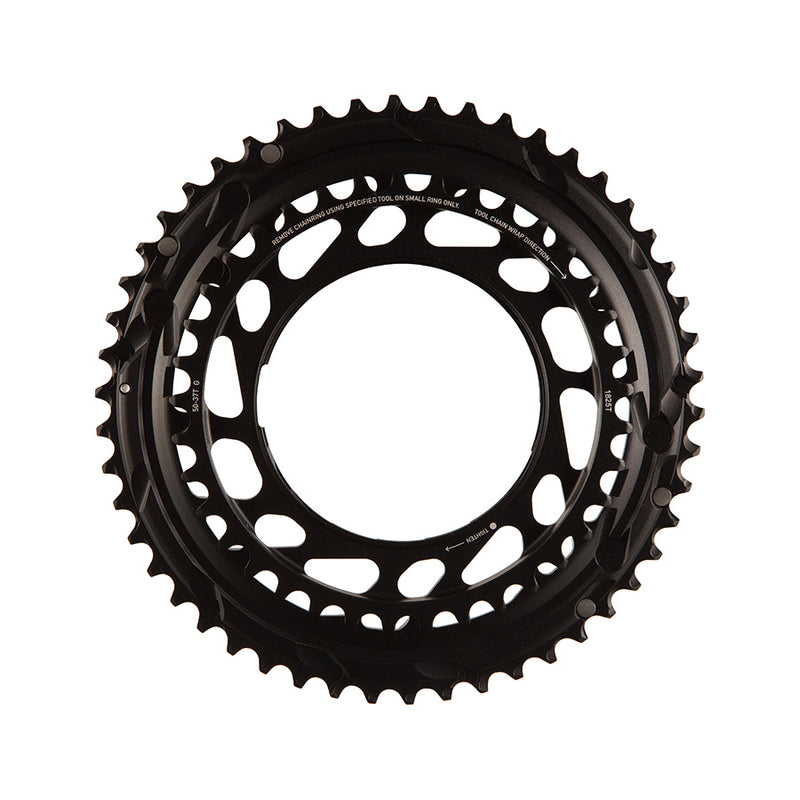 Load image into Gallery viewer, SRAM Force 2x Thread Mount Chainring - 50/37t, 12-Speed, Thread Mount (For Force E1 AXS PM Spider), Black, E1
