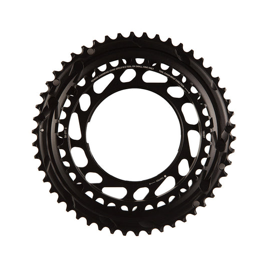 SRAM Force 2x Thread Mount Chainring - 50/37t, 12-Speed, Thread Mount (For Force E1 AXS PM Spider), Black, E1